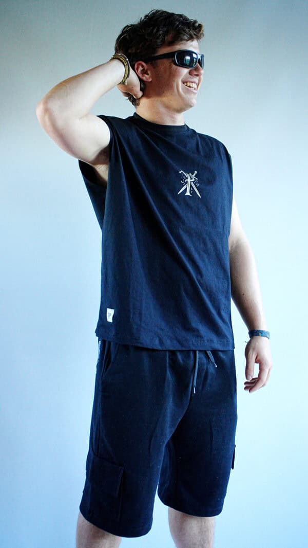Short negro cargo baggy - Imagen 2